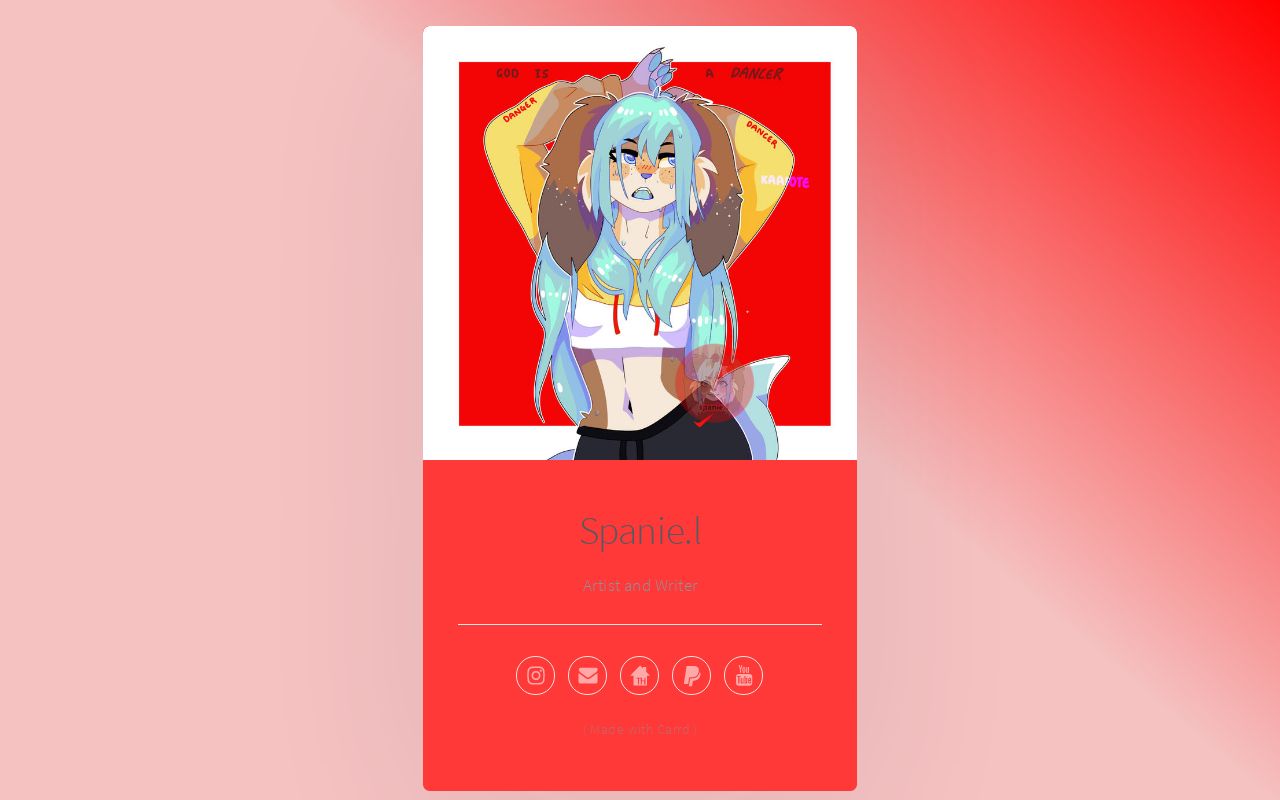 Carrd profile picture for @spaniel